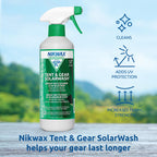 Nikwax Tent & Gear Solarwash, Cleaning, Waterproofing And Uv Protector, Cleaner, Maintenance, Restores Dwr Water Repellency On O