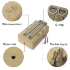 Tacticool 2 Pack Molle Pouches - Tactical Compact Water-Resistant Edc Pouch (2 Pack-Tan)