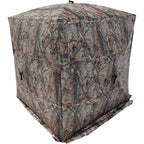 Muddy Outdoors Hunting Easy Set-Up Portable Concealable Black-Backed Water Resistant Epic Camo Prevue Ground Blind, 3-Person