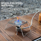 Redcamp 6 Small Folding Campfire Grill, 304 Stainless Steel Firepit Grill Grate, Heavy Duty Portable Camping Grill With Carrying
