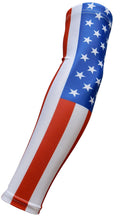 Sportsfarm New! Moisture Wicking Compression Arm Sleeve (American Flag, Youth Medium)