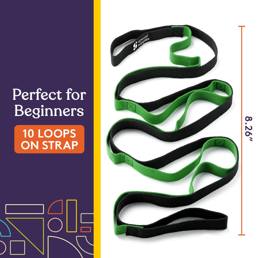 Special Supplies Yoga Strap For Stretching, Stability Training, Fitness, Flexibility, Physical Therapy, Home Workout Equipment,