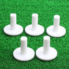 Muxsam Golf Rubber Tee Holder, 5-Pack 2'' Golf Mat Tees For Indoor Outdoor Practice Driving Range Mats (White)