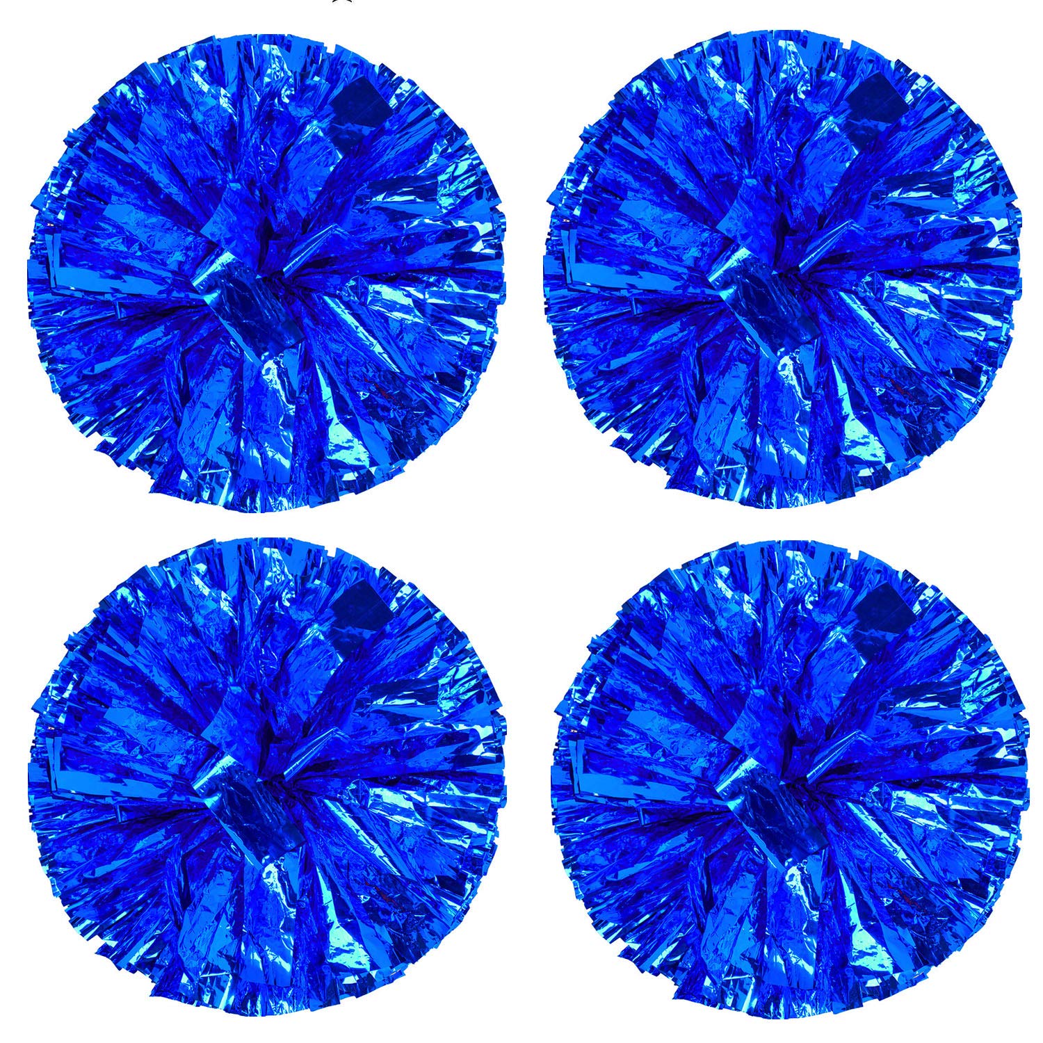 Hlonon 4 Pack Cheerleader Pom Poms Sports Dance Cheer Plastic Pom Poms Cheerleading For Sports Team Spirit Cheering (Blue)