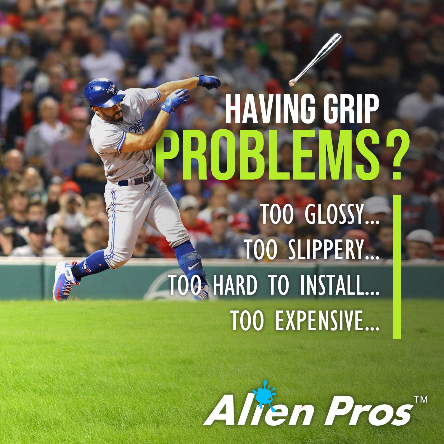 Alien Pros Bat Grip Tape For Baseball 0.5 Mm (2 Pack, Magic) - Precut And Pro Quality Bat Tape - Wrap Your Bat For An Epic Home