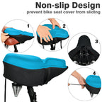 Daway Extra Soft Bike Seat Cushion - C6 Large Exercise Bicycle Saddle Cover, Thick Widen Foam & Gel Padded, Comfort Breathable C