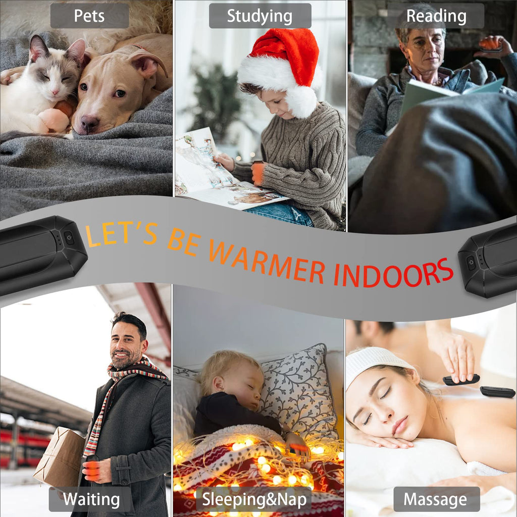 2-Pack Hand Warmers Rechargeable,Portable Electric Hand Warmers Reusable,2 In 1 Handwarmers,Outdoor/Indoor/Working/Studying/Camp