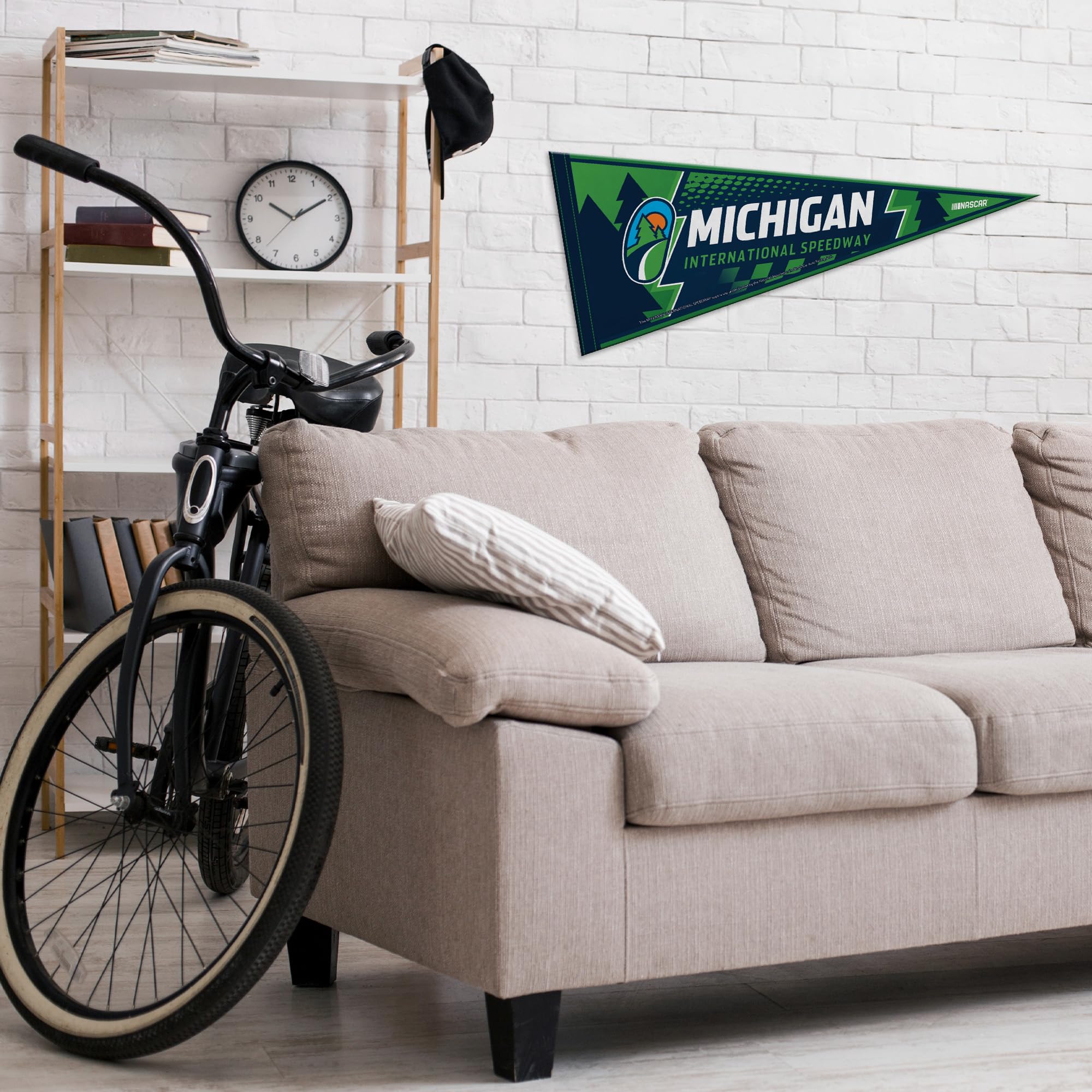 Rico Industries Nascar Racing Michigan International Speedway 12'' X 30'' Felt Wall D  Cor Pennant - Great For Home/Bed Room/Man