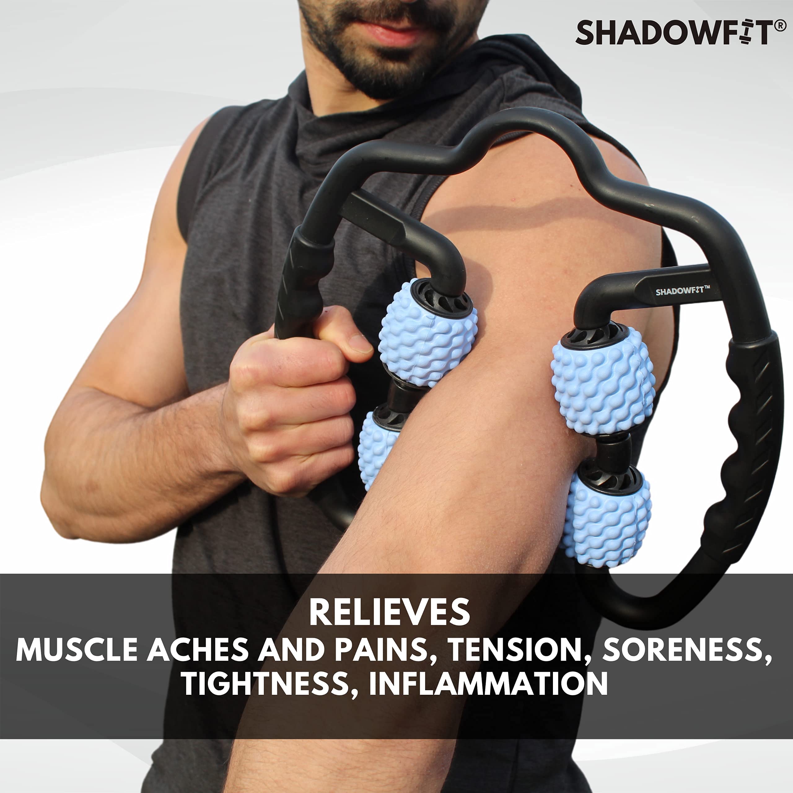 Shadowfit Muscle Roller, Trigger Point Foam Roller For Calves, Legs, Arms, Shin Splints, Massage Roller Tool To Relieve Soreness