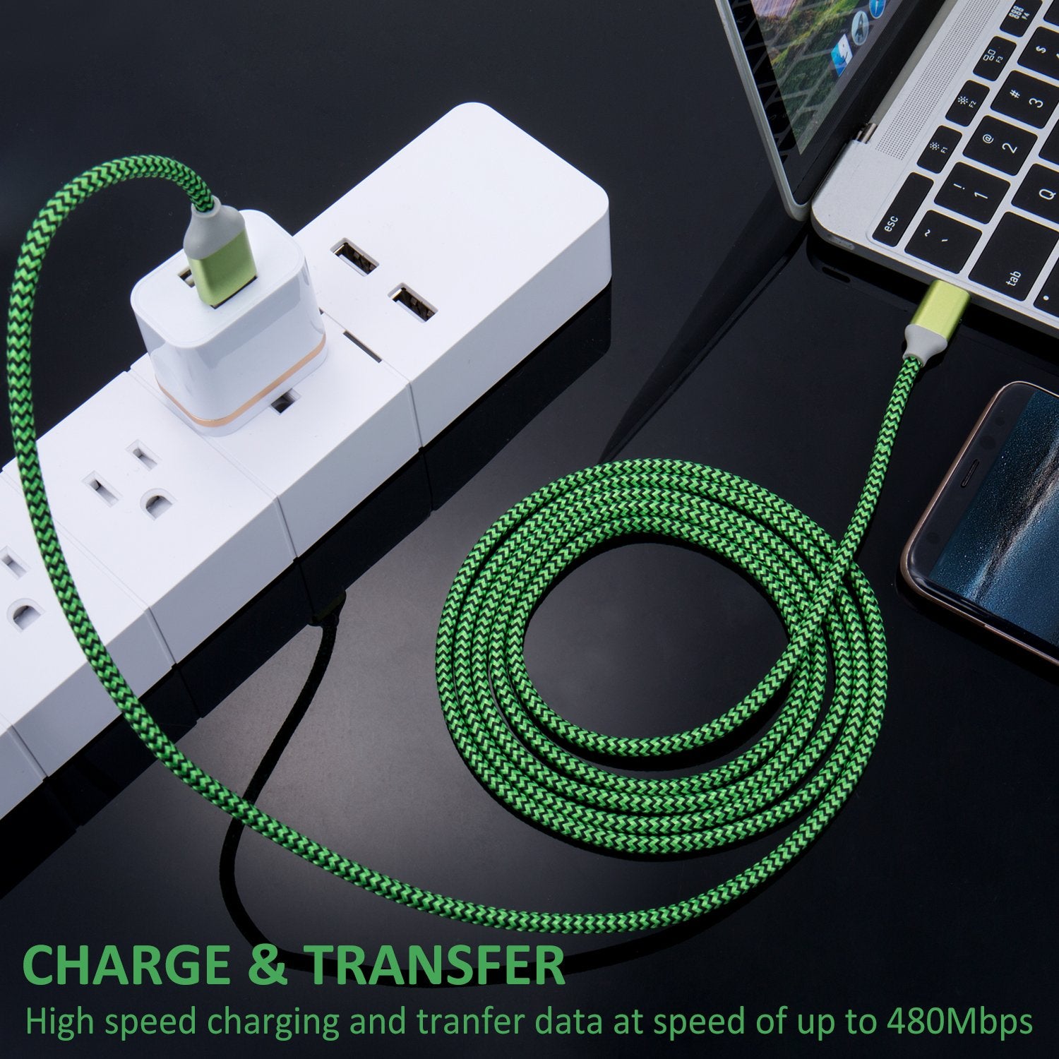 Pofesun 10Ft Usb C Cable, 3-Pack 10Ft Type C Charger Fast Charging, Usb A To Usb C Charger Cable Compatible With Samsung Galaxy