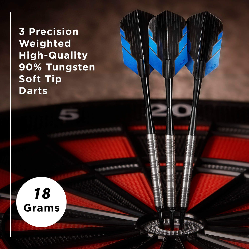 Fat Cat Bulletz 90% Tungsten Soft Tip Darts With Storage/Travel Case, 18 Grams