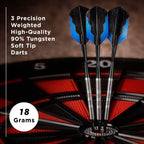 Fat Cat Bulletz 90% Tungsten Soft Tip Darts With Storage/Travel Case, 18 Grams