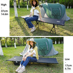 Yougym Campnacht Ultralight Camping Cot With Leg Extenders, Aluminum Lightweight Folding Cot For Adults, Portable Backpacking Co