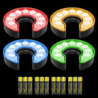 Kingtop Led Golf Hole Lights With Lens, Rgb Light Up Night Golf, Putting Green Cup Lights, Glowing In The Dark Lights For Golf H