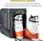 Unigear Ski Boot Bag, 70L Ski Boot Travel Backpack for Ski Helmet, Goggles, Gloves, Skis, Snowboard & Accessories(Gray)