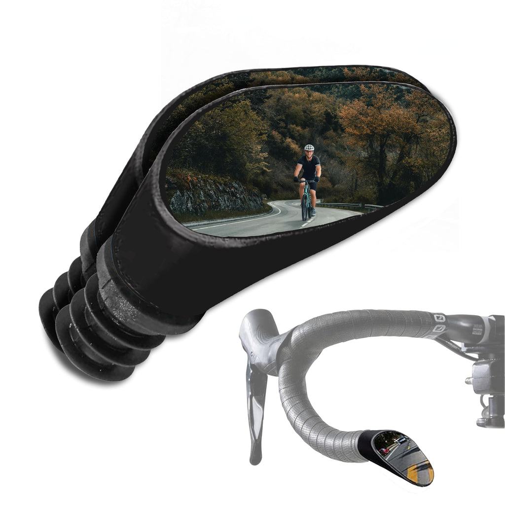 Sprintech Road Drop Bar Rearview Bike Mirror - Safety Bicycle Mirror - Pair Dropbar (Black)