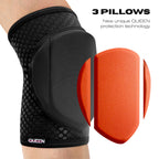 Queen Wear - Sleek Black Grip - Pole Dance Knee Pads - Perfect Woman Protection For Pylon Ballet Modern Dance And Indoor Sports