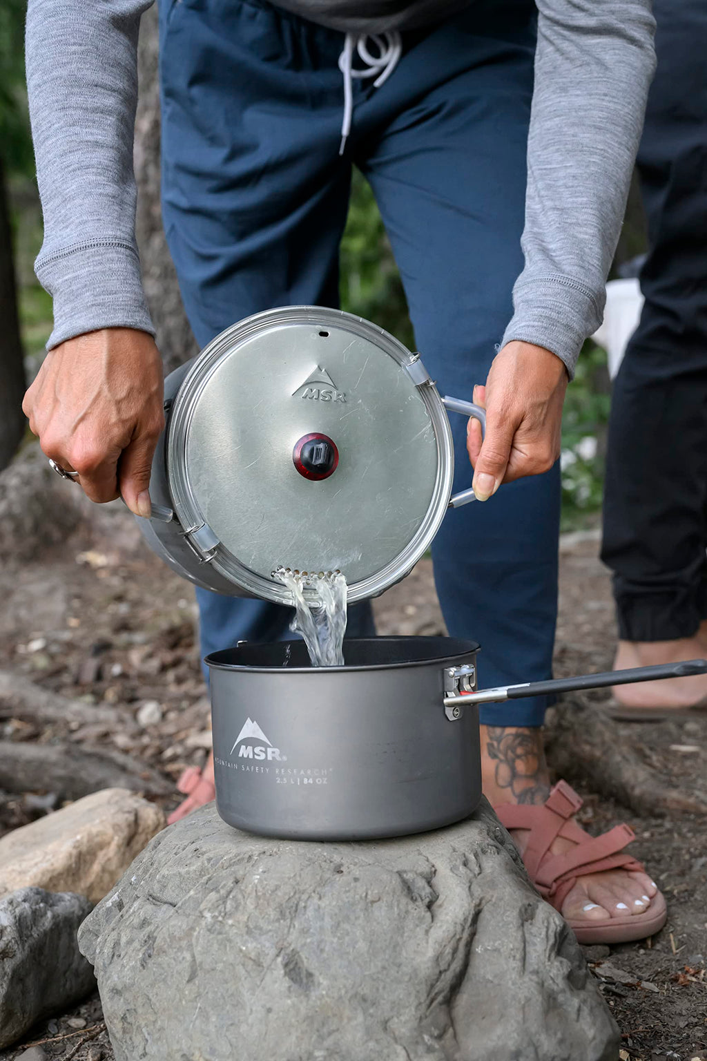 Msr Windburner 4.5 Liter Nonstick Camping And Backpacking Stock Pot,Gray