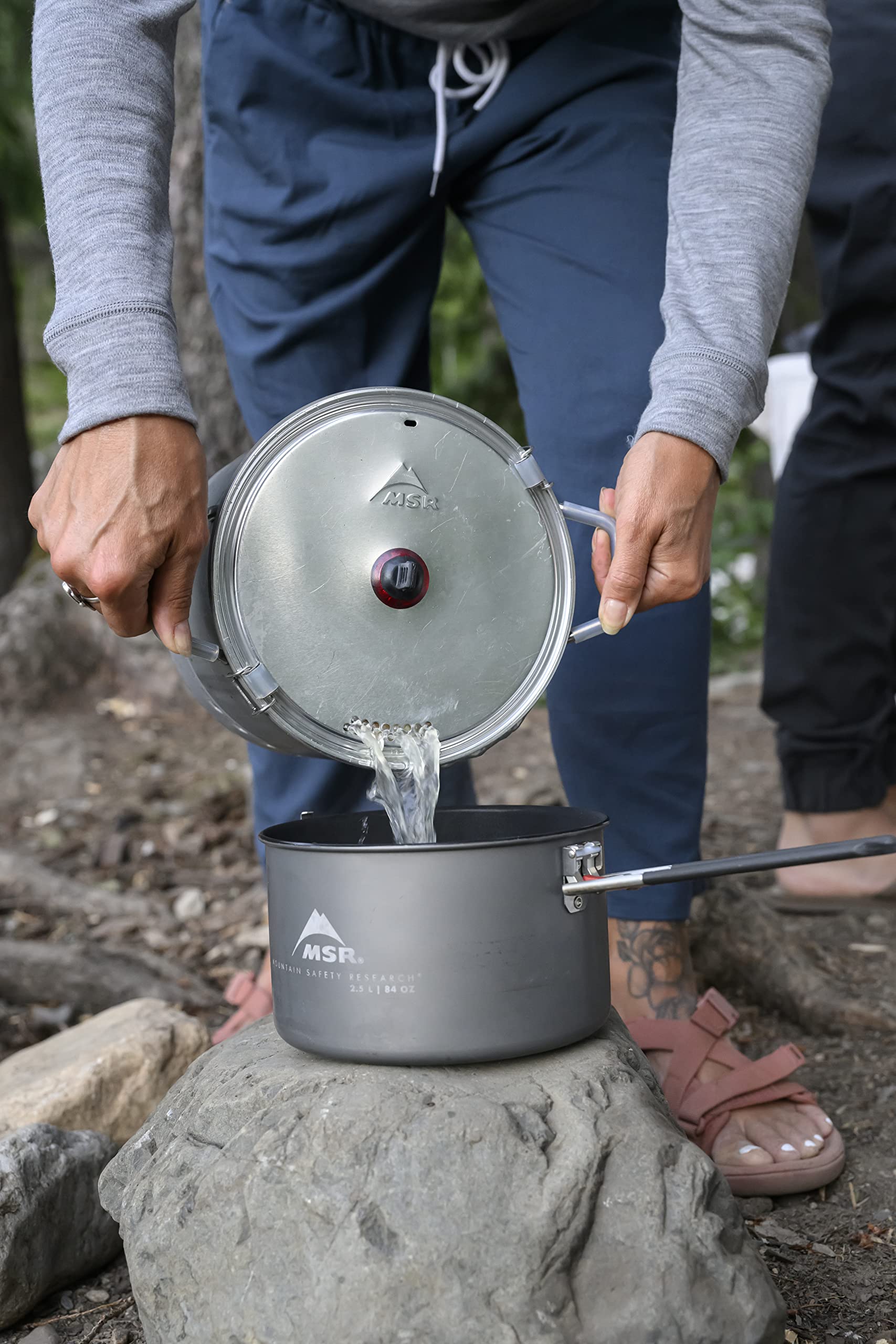 Msr Windburner 4.5 Liter Nonstick Camping And Backpacking Stock Pot,Gray