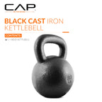 Cap Barbell Black Cast Iron Kettlebell | 80 Pounds