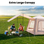 Inflatable Tents With Canopy, Blow Up Tent For Camping 2-4 People, Waterproof Glamping Camping Tents For Outdoors, Air Blow Up T