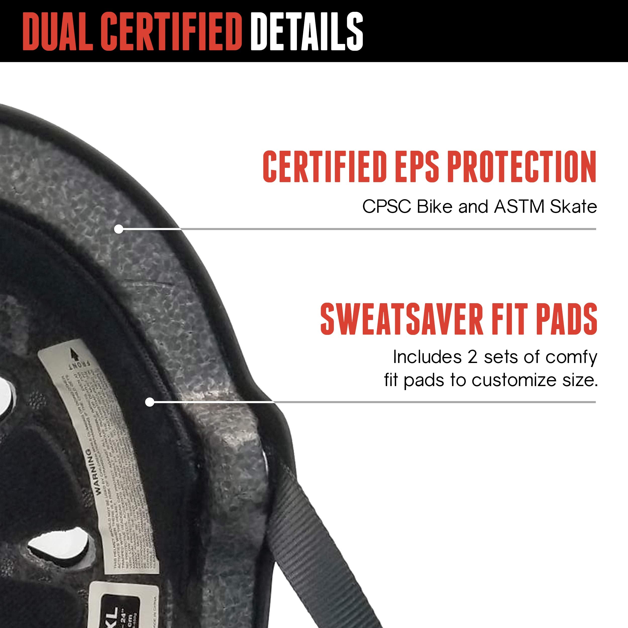 Triple Eight Dual Certified Bike And Skateboard Helmet, Blue Matte, Large / X-Large
