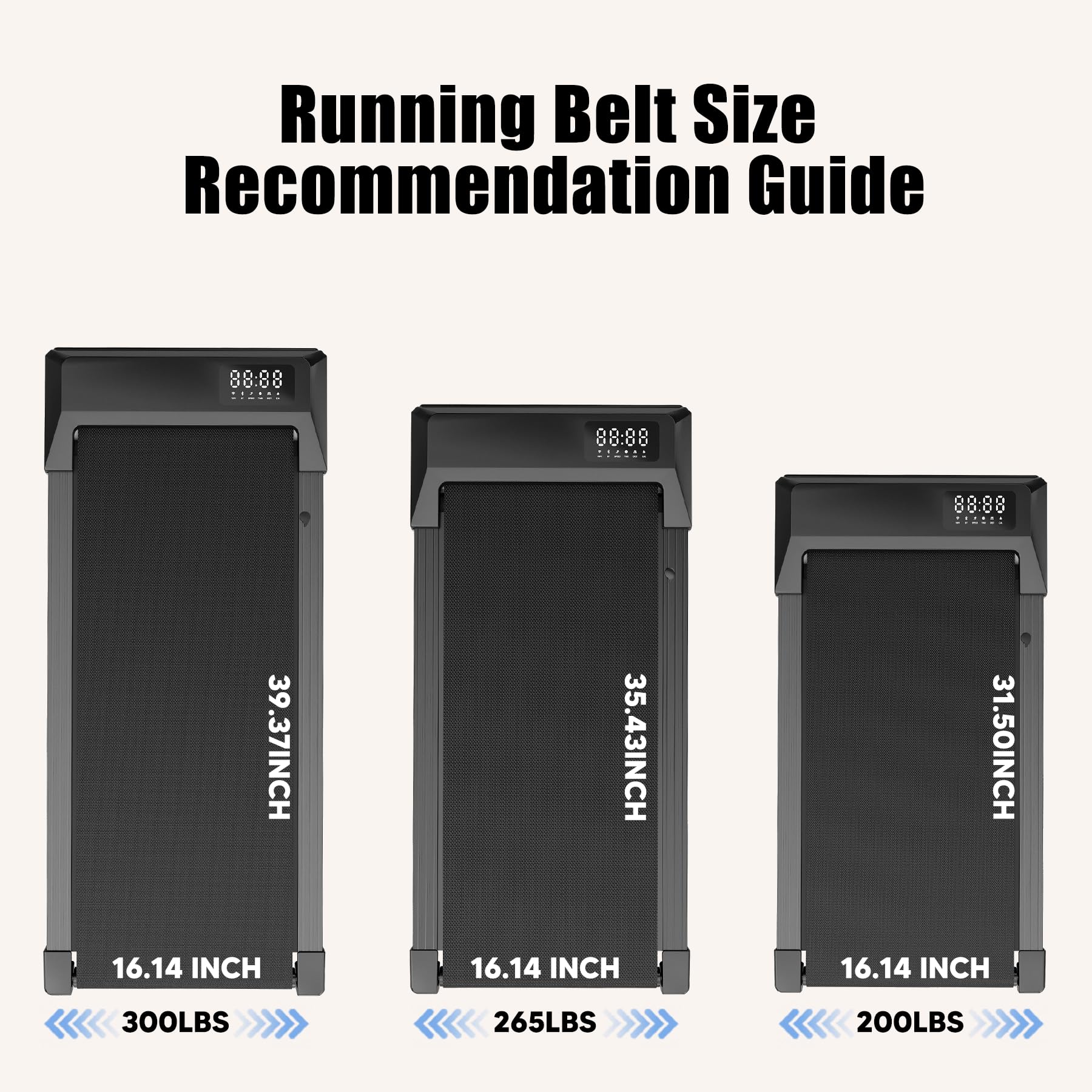 Superun Walking Pad For Home Office, 3 In 1 Under Desk Treadmill With Double Shock Absorption, Walking Treadmill Pad With Smart