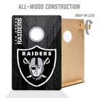 YouTheFan NFL Las Vegas Raiders 2 x 3 Wood Cornhole Game with Logo Bags