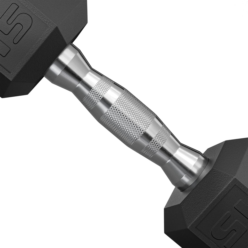 Epic Fitness 210-Pound Hex Dumbbell Set With Heavy Duty A-Frame Rack