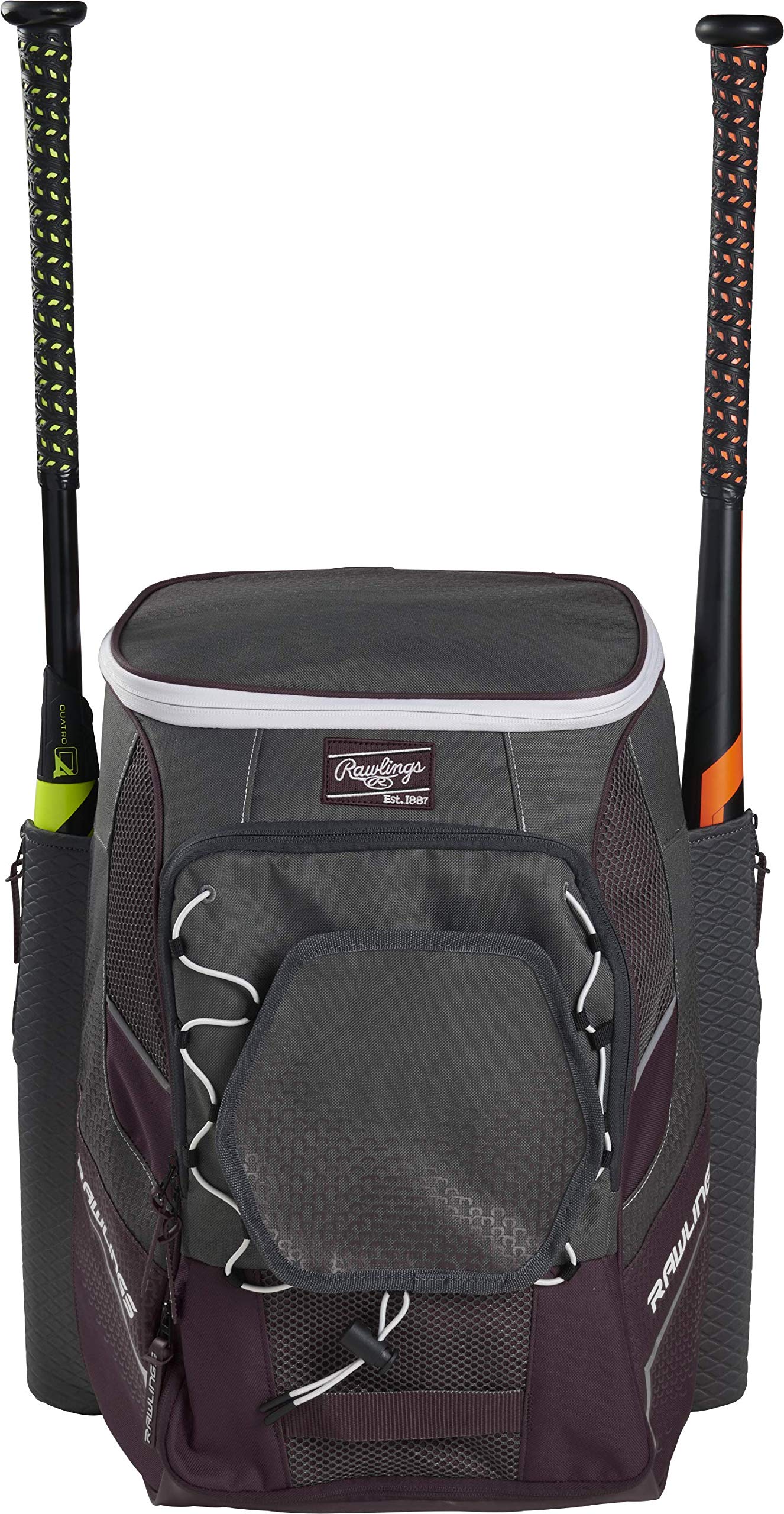 Rawlings | IMPULSE Backpack Equipment Bag | Baseball/Softball | Maroon