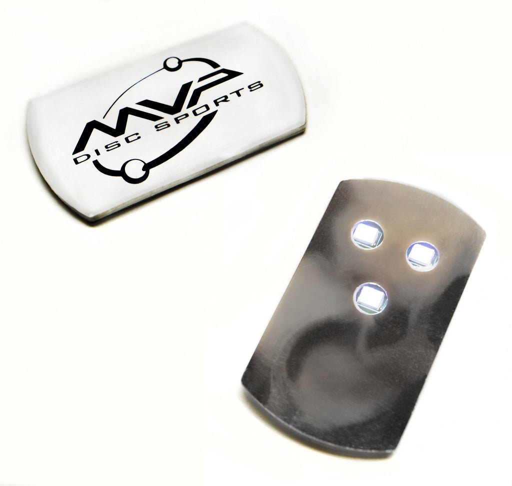 Mvp Disc Golf Flat Led Tri-Lite Disc Golf Lights (Pack Of 10) (White)