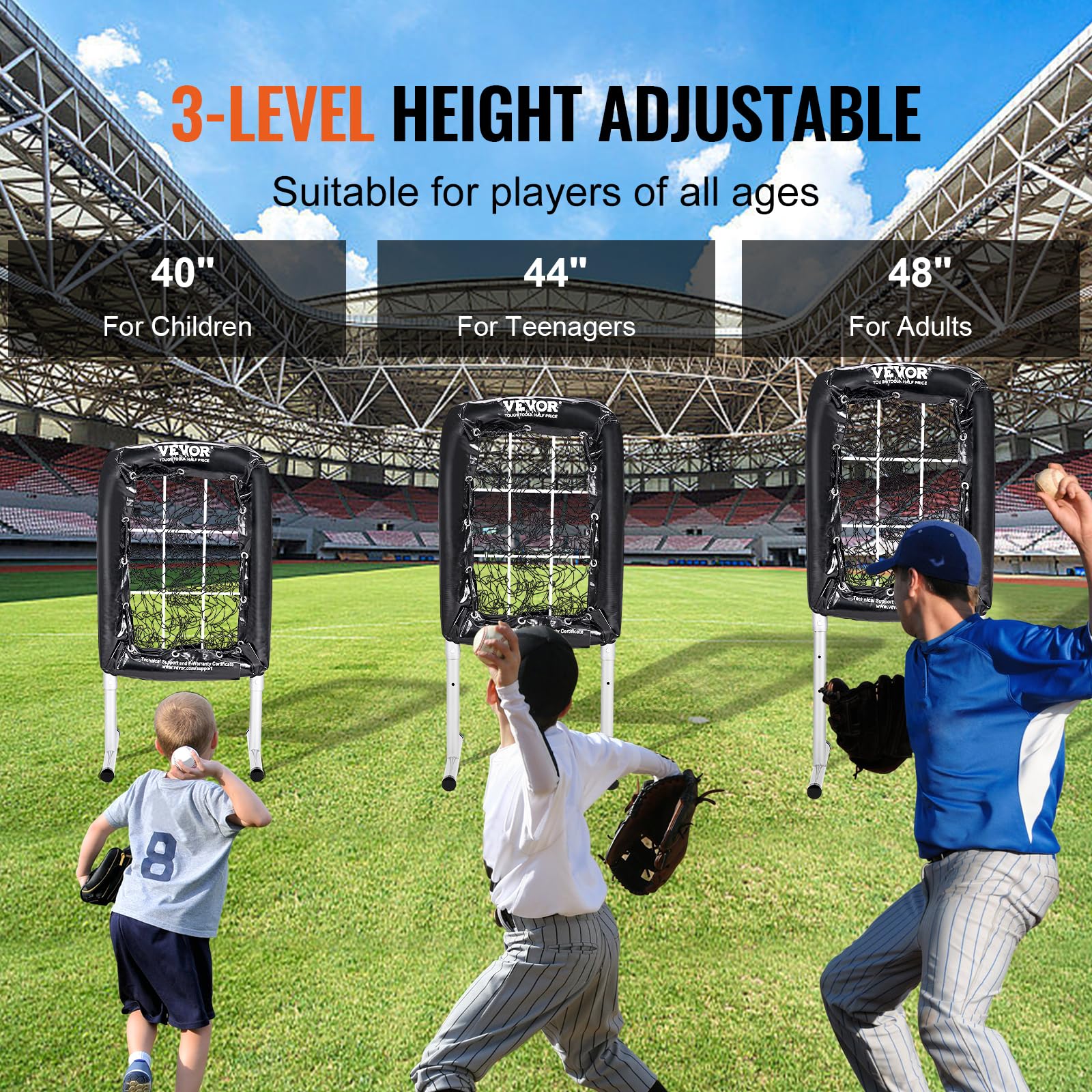 Vevor 9 Hole Baseball Net, 21''X29'' Softball Baseball Training Equipment For Hitting Pitching Practice, Heavy Duty Height Adjus