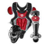 Wilson C200 Youth Catchers Gear Kit - Blackscarlet