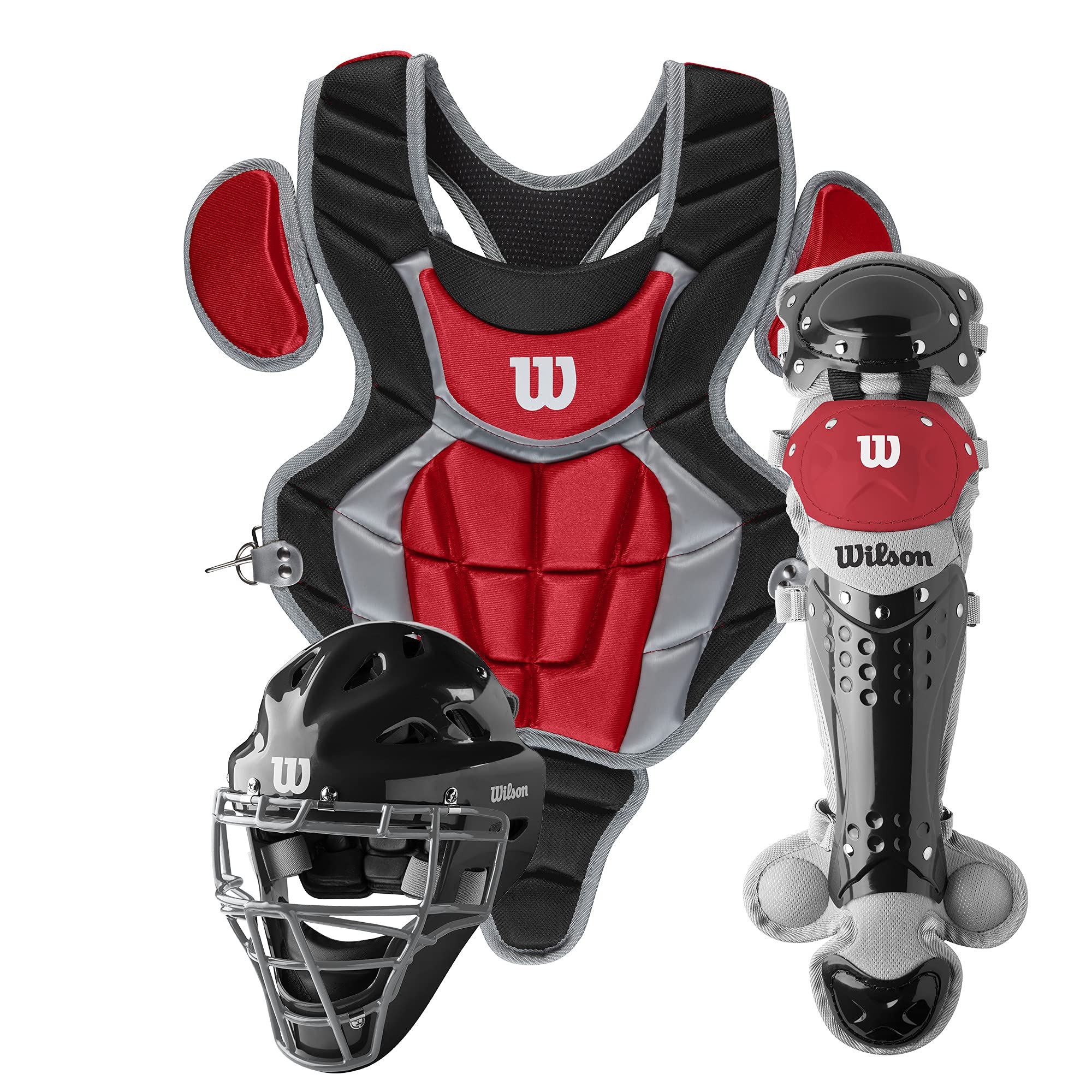 Wilson C200 Youth Catchers Gear Kit - Blackscarlet