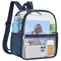 USPECLARE Clear Backpack Stadium Approved 12X11x6, Waterproof Clear Bag Stadium Backpack for Concert Work Sport Event