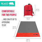 Bearz Outdoor Pocket Blanket - Beach Blanket Waterproof Sandproof, Picnic Blankets Waterproof Foldable, Lightweight & Compact Fo