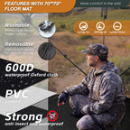 Funhorun Hunting Blind With Floor Mat, 360 Degree See Through Ground Blind With Carrying Bag, 3/4 Person Pop Up Camouflage Tent