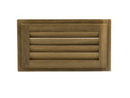 Whitecap 60714 Teak Louvered Insert - 6-3/8'' X 11-3/16'' X 3/4'', Brown