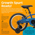 Retrospec Koda 16in Kids Bike with Training Wheels - Adjustable Height Beginner Bicycle for Ages 4-6 - Dual Brake System, Safety