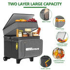 Cooler With Wheels And Handle, 50 Can Rolling Cooler, Portable Collapsiblecooler On Wheels,Leakproof Insulated Wheeledcoolers Fo