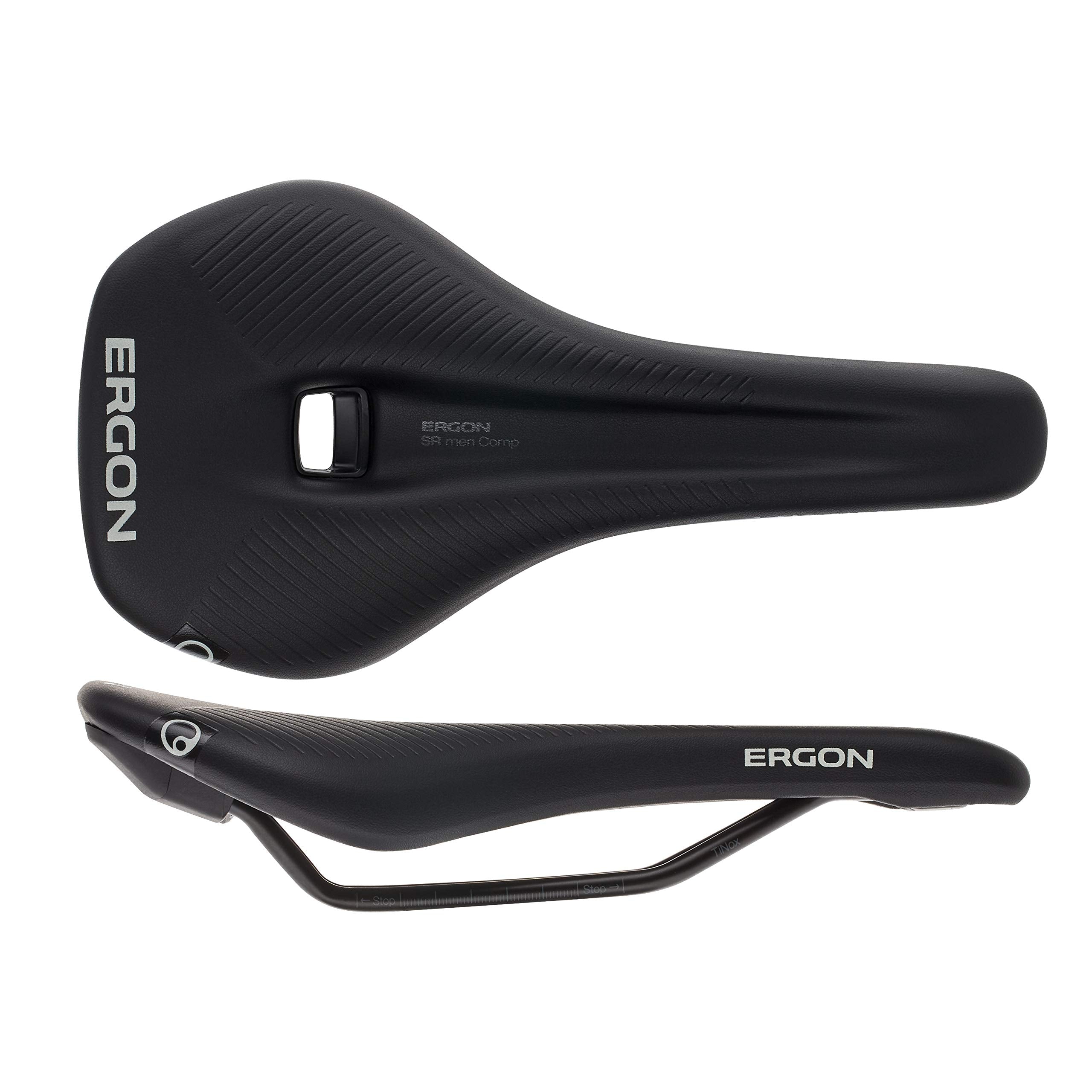 Ergon - Sr Comp Ergonomic Comfort Bicycle Saddle  For Road, Race And Gravel Bikes  Mens  Small/Medium  Black