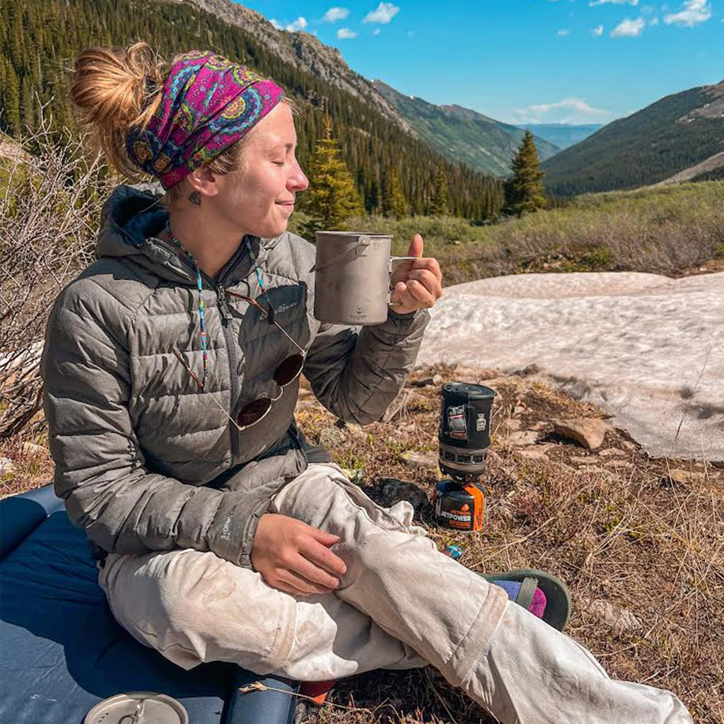 Silverant 750Ml Titanium Cup With Nail Lid Camping Pot Backpacking Mug With Foldable Handle For Outdoor Camping Hiking