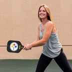 Franklin Sports Nfl Pittsburgh Steelers Pickleball Paddle - Pickleball X - Polypropylene Core, Team Logo - Nfl Official Licensed
