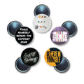 D2C Positive Vibes 58mm Fridge Magnet Badges Pack of 5 Uplifting Quotes