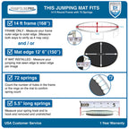 (Sportspower Bouncepro 14Ft Model  Walmart) 150'' Mat With 72 Rings For 14Ft Round Frame And 5.5'' Springs