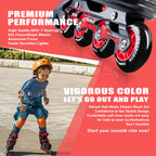 2Pm Sports Torinx Boys Adjustable Inline Skates, Fun Beginner Roller Skates For Kids, Youth, Girls, Men And Women - Red Medium
