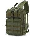 VTACOUTV Tactical Sling Bag Backpackfor Men, Military Rover Shoulder Pack, EDC Molle Assault Range Bag (Green)