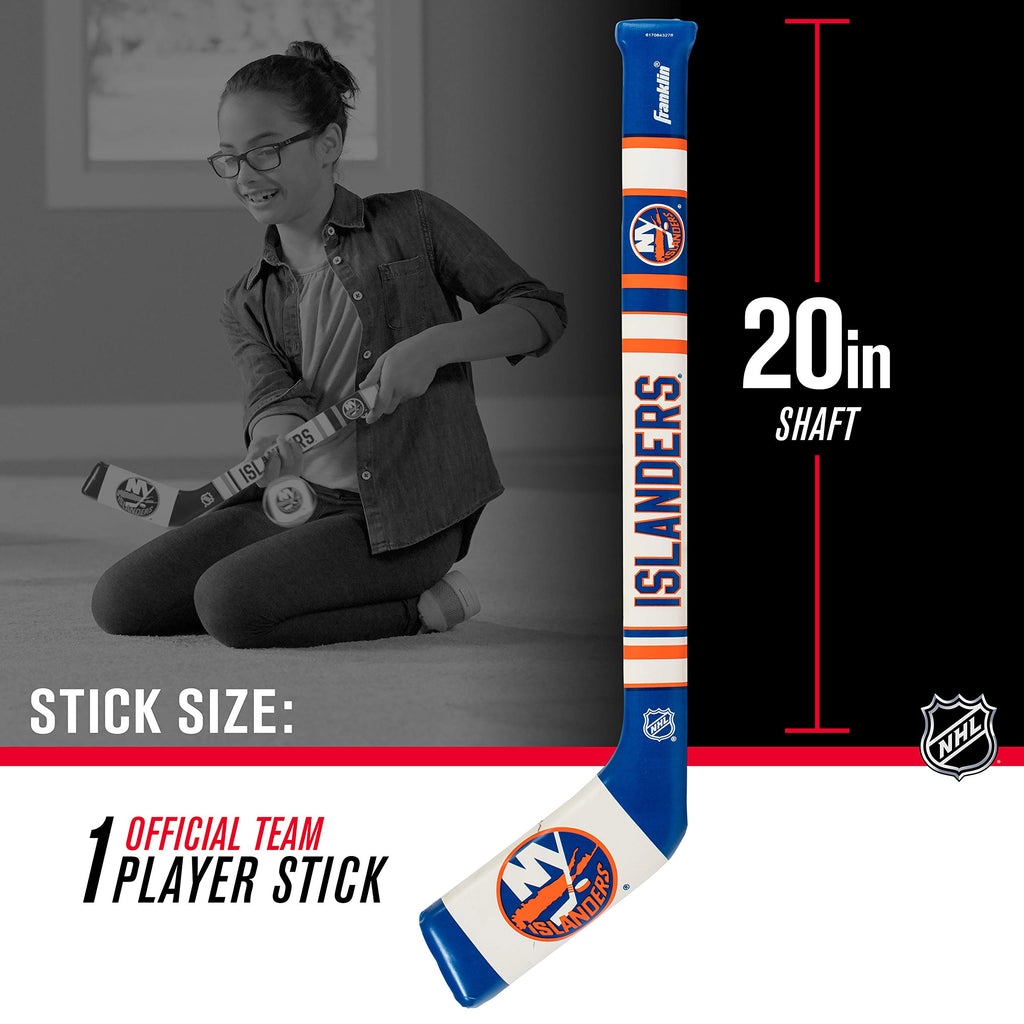 Franklin Sports New York Islanders Nhl Mini Soft Hockey Stick Set - Nhl Team Soft Foam Mini Hockey Stick And Ball Set - Great To