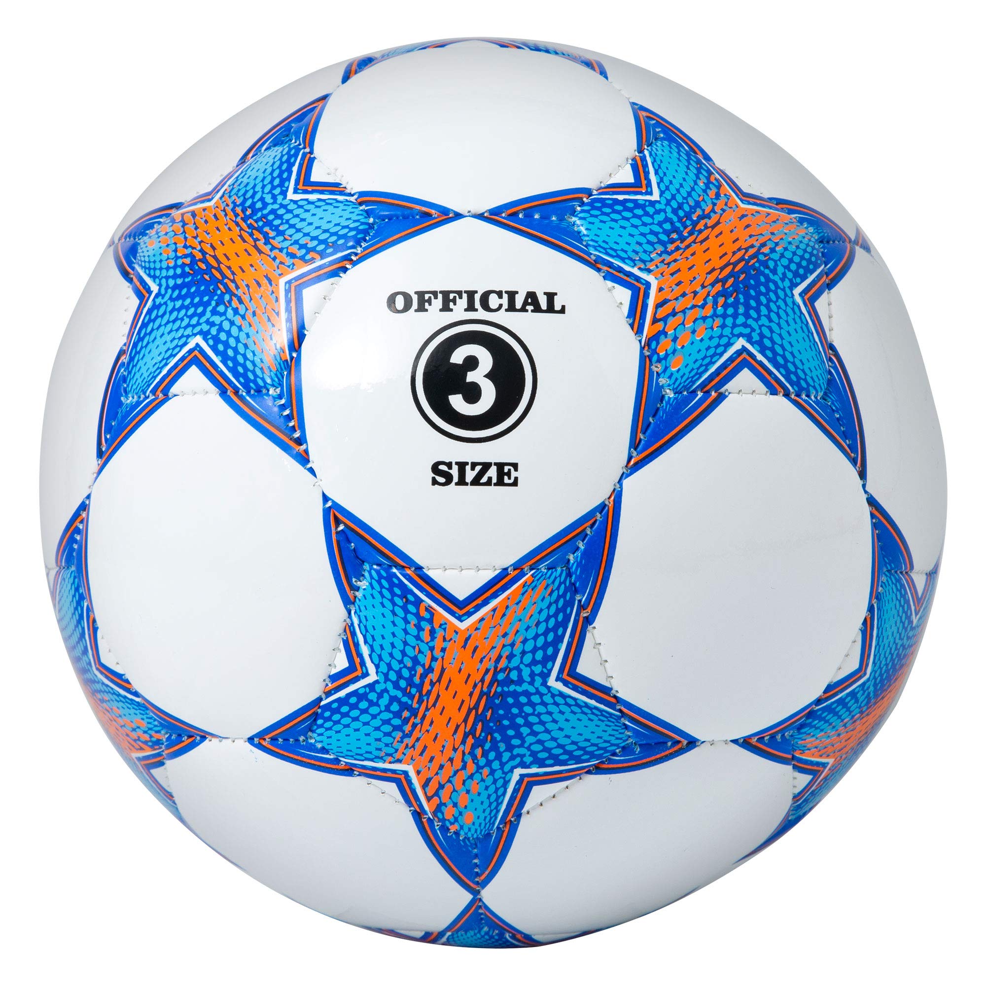 Runleaps Soccer Ball Size 3 For Kids, Ball Toys With Star Pattern Official Size Soccer Balls For Training, Playing, Boys, Girls,