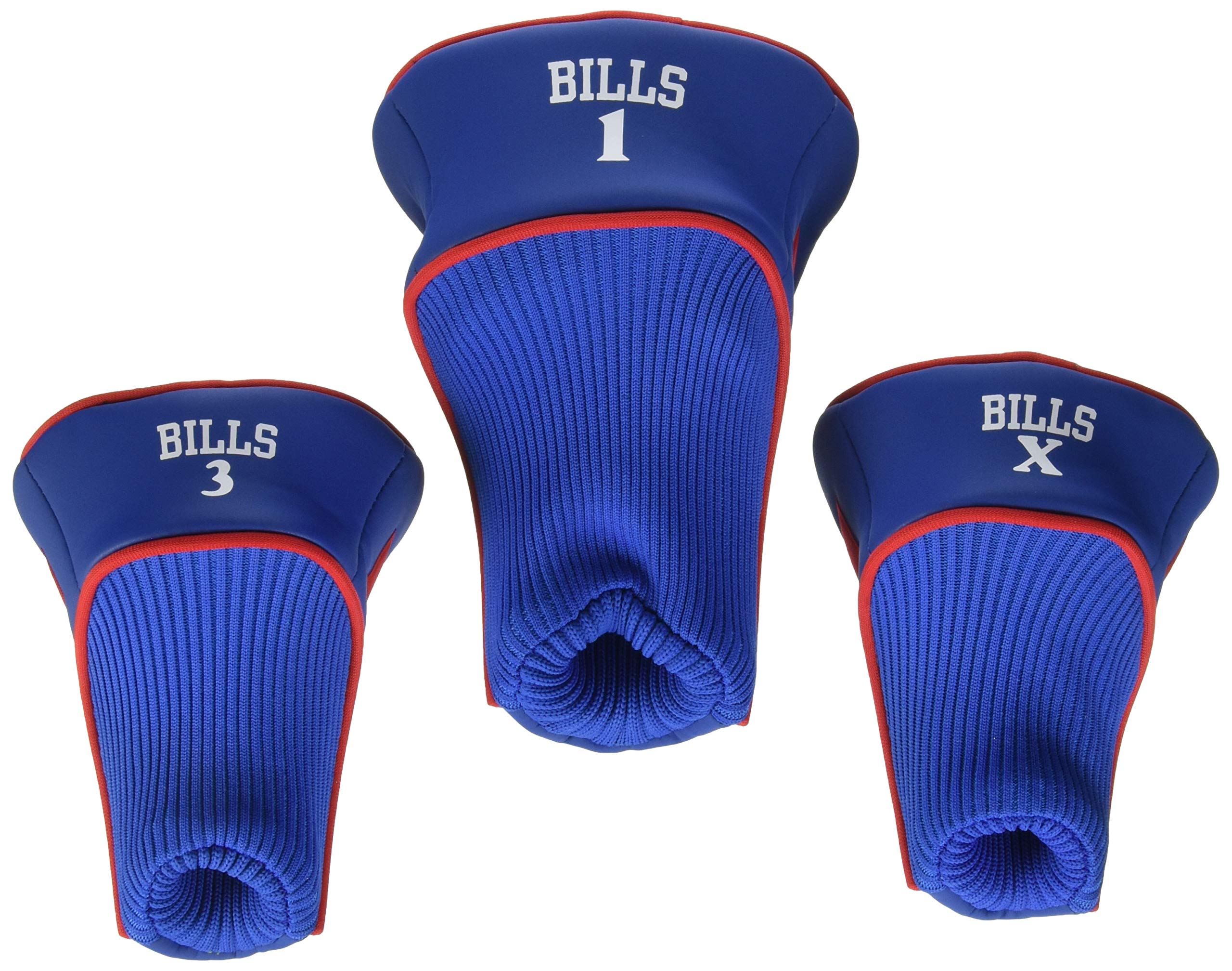 Team Golf Nfl Buffalo Bills Contour Golf Club Headcovers (3 Count) Numbered 1, 3, & X, Fits Oversized Drivers, Utility, Rescue &